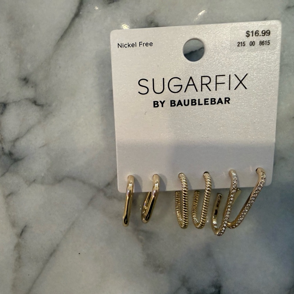BaubleBar Gold Earring Set